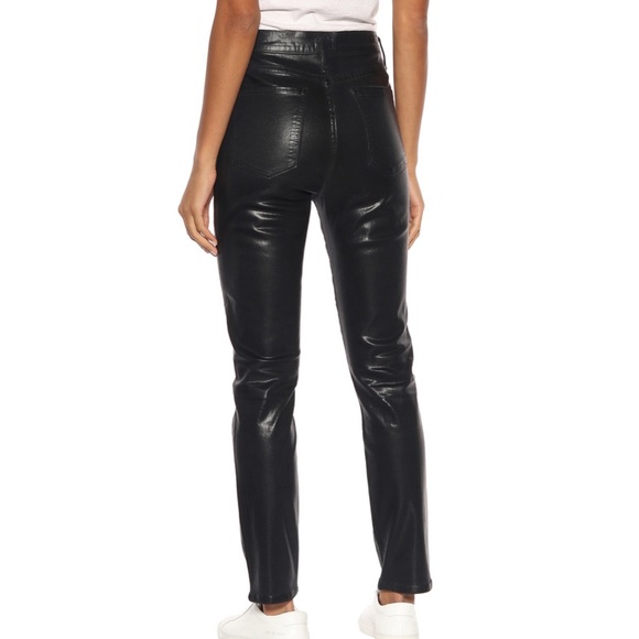 CITIZENS OF HUMANITY Olivia high-rise skinny ankle Sz 25 DarkNavy Leatherette - Picture 2 of 16